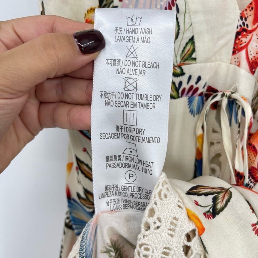 Farm Rio Floral Lace Trim Dress - Picture 11 of 12